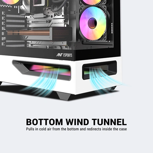 Ant Esports Crystal Spectra ARGB E-ATX Mid Tower Case