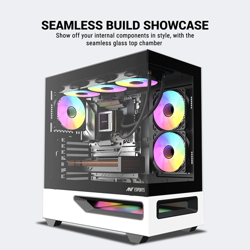 Ant Esports Crystal Spectra ARGB E-ATX Mid Tower Case