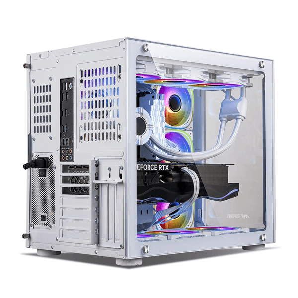 Ant Esports Crystal ARGB White E-ATX Mid Tower Case