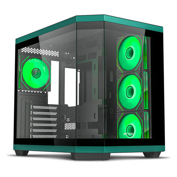 Ant Esports Crystal X11 ARGB Green ATX Mid Tower Case