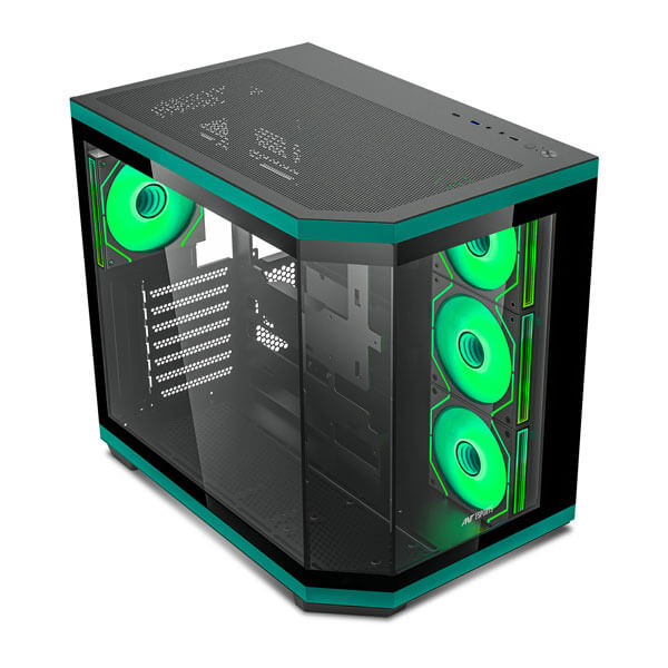 Ant Esports Crystal X11 ARGB Green ATX Mid Tower Case