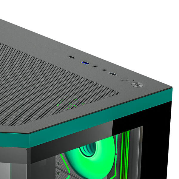 Ant Esports Crystal X11 ARGB Green ATX Mid Tower Case