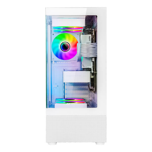 Ant Esports Crystal X2 ARGB ATX White Mid-Tower Case