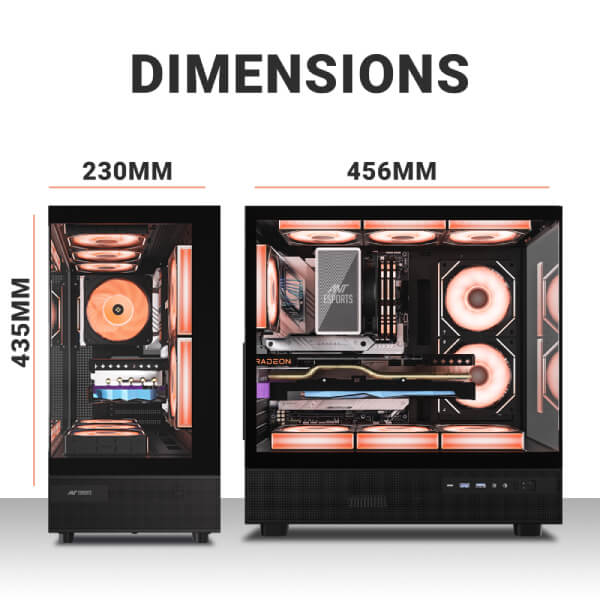 Ant Esports Crystal X6 ARGB ATX Mid Tower Case