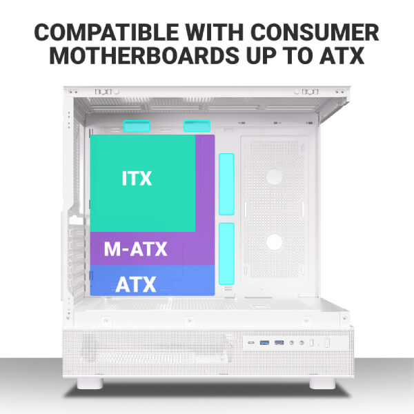 Ant Esports Crystal X6 ARGB White ATX Mid Tower Case