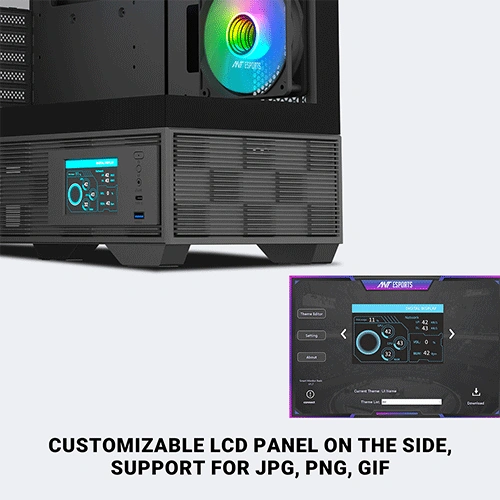 Ant Esports Crystal X6 Digital ARGB E-ATX Mid Tower Case