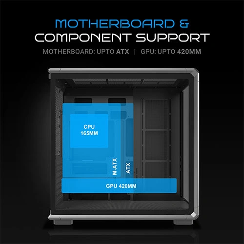 Ant Esports Crystal X8 ARC ATX Mid Tower Case