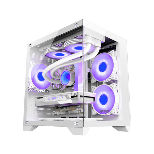 Ant Esports Crystal Z2 ARGB White M-ATX Mid-Tower Case