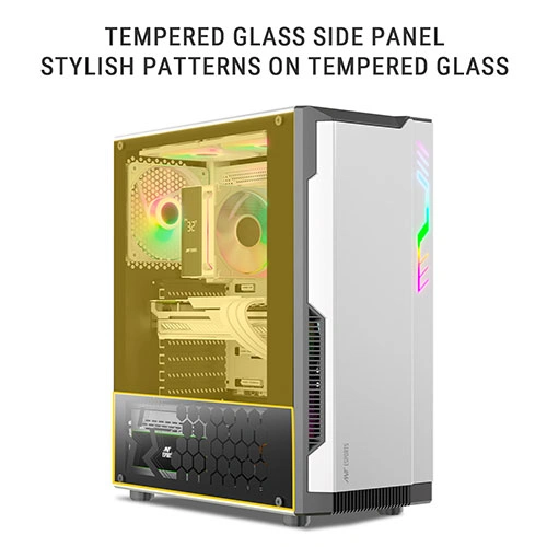 Ant Esports Eclipse White-Black ARGB ATX Mid Tower Case