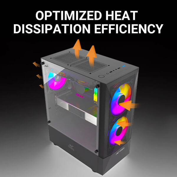 Ant Esports ICE-100 Auto RGB ATX Mid Tower Case With 3 Pre-Installed Fan
