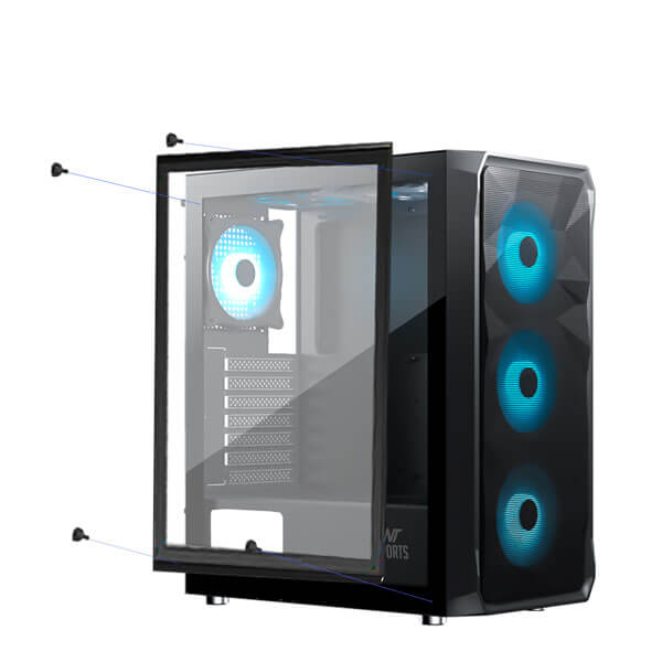 Ant Esports ICE-112 Auto RGB ATX Mid Tower Case