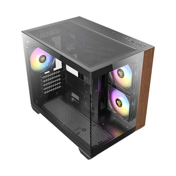 Antec CX600M Wood ARGB M-ATX Mini Tower Case