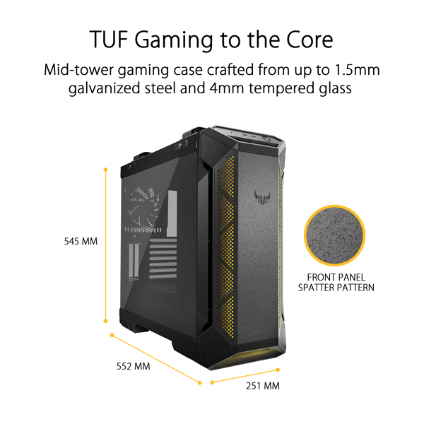 Asus TUF Gaming GT501 RGB Grey E-ATX Mid Tower Case