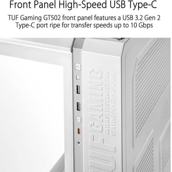 Asus TUF Gaming GT502 (ATX) Mid Tower Cabinet (White)