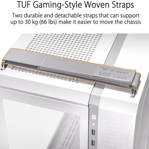 Asus TUF Gaming GT502 (ATX) Mid Tower Cabinet (White)