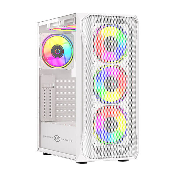 Circle Elegantor X1 RGB (ATX) Mid Tower Cabinet (White)