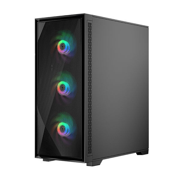 Circle Furious 240 Mesh ARGB (ATX) Mid Tower Gaming Cabinet (Black)