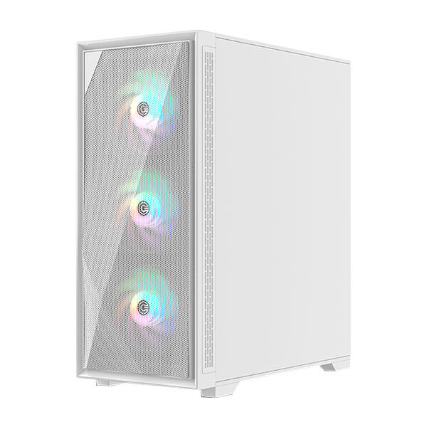 Circle Furious 360 Mesh ARGB (E-ATX) Mid Tower Gaming Cabinet (White)