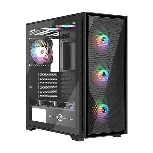 Circle Furious 360 Mesh ARGB E-ATX Mid Tower Gaming Case
