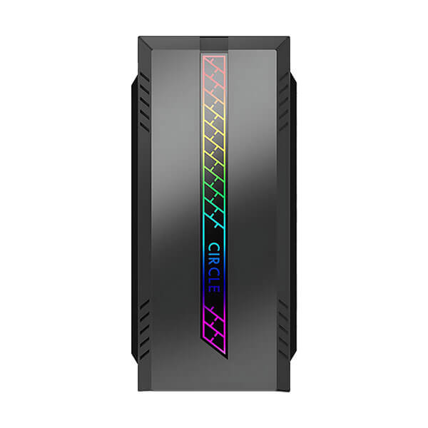 Circle Glare 3.0 with SMPS (ATX) Cabinet - C-Line RGB Variant (Black)