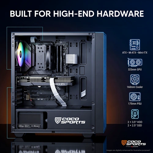 Coconut Nova X110 ARGB ATX Mid Tower Case