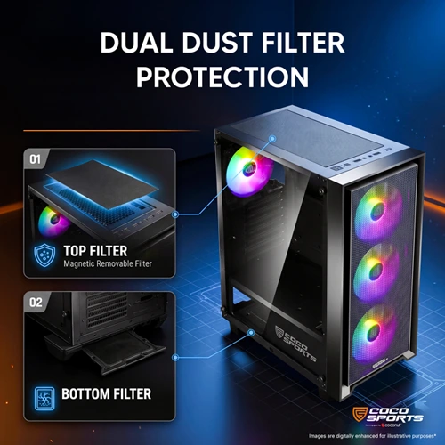 Coconut Nova X110 ARGB ATX Mid Tower Case