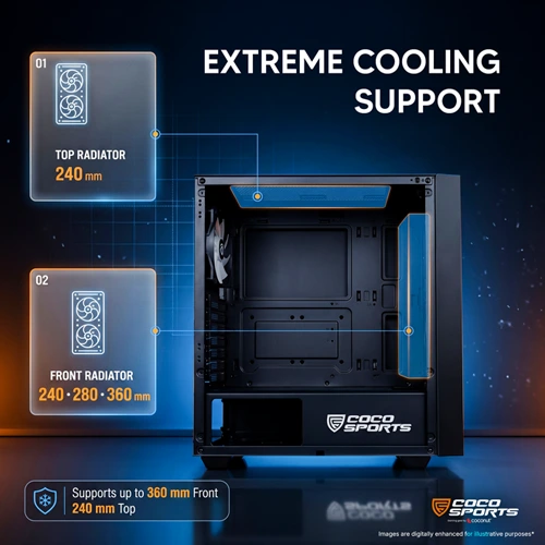 Coconut Nova X110 ARGB ATX Mid Tower Case