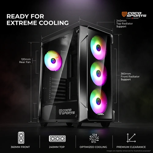 Coconut Nova X220 ARGB ATX Mid Tower Case
