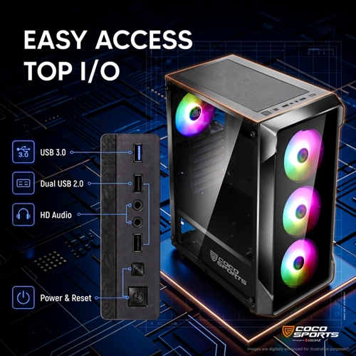 Coconut Nova X220 ARGB ATX Mid Tower Case