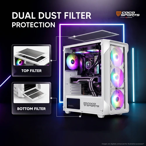 Coconut Nova X220 White ARGB ATX Mid Tower Case
