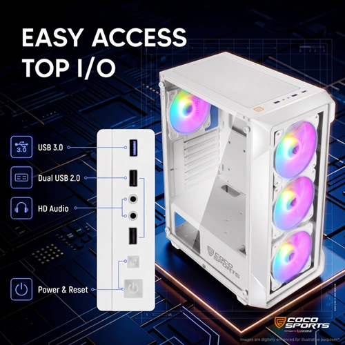 Coconut Nova X220 White ARGB ATX Mid Tower Case