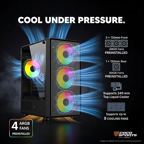 Coco Sports Nova X770 ARGB M-ATX Mini Tower Case