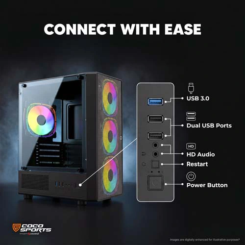 Coconut Nova X770 ARGB M-ATX Mini Tower Case