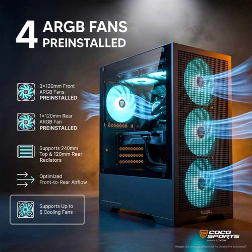 Coconut Nova X880 ARGB M-ATX Mini Tower Case
