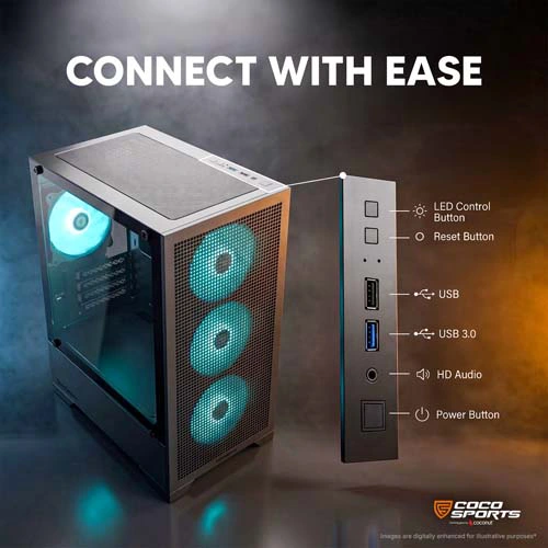 Coconut Nova X880 ARGB M-ATX Mini Tower Case