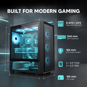 Coco Sports RAMPAGE 3000D ARGB E-ATX Mid Tower Case