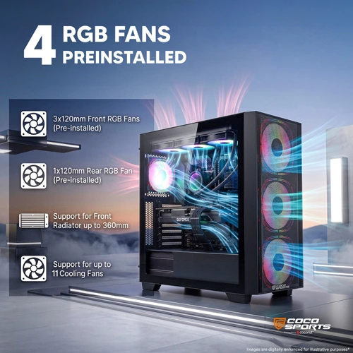 Coco Sports RAMPAGE Elite ARGB ATX Mid Tower Case