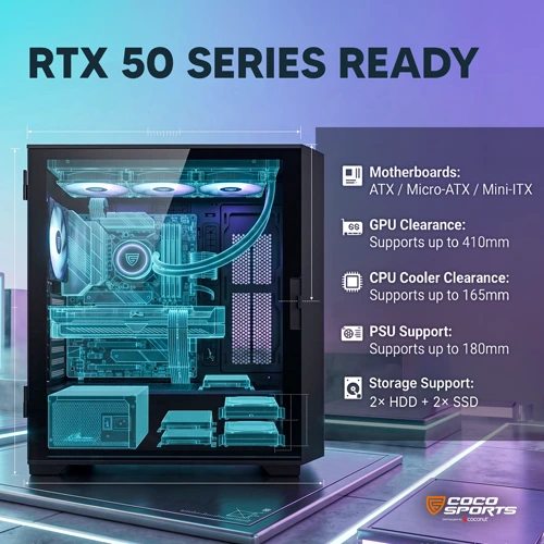 Coco Sports RAMPAGE Elite ARGB ATX Mid Tower Case