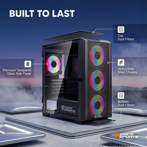 Coco Sports RAMPAGE Elite ARGB ATX Mid Tower Case