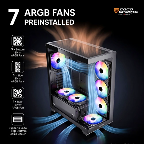 Coco Sports STARK Z11 ARGB ATX Mid Tower Case