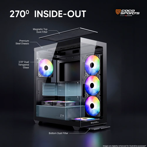 Coco Sports STARK Z11 ARGB ATX Mid Tower Case