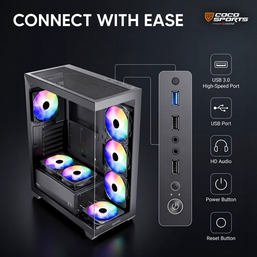 Coco Sports STARK Z11 ARGB ATX Mid Tower Case