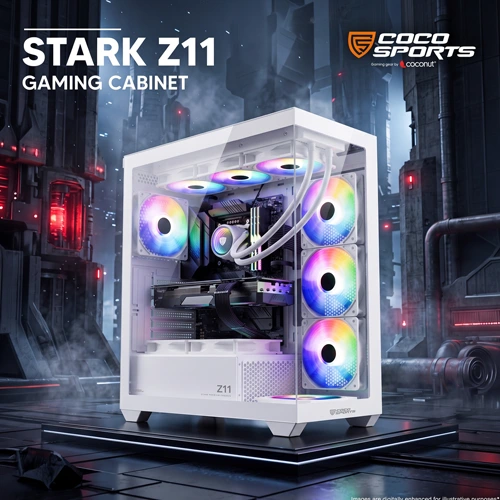 Coco Sports STARK Z11 White ARGB ATX Mid Tower Case