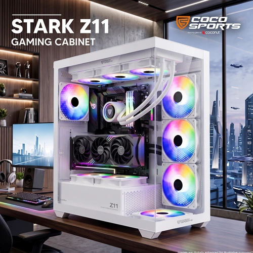 Coco Sports STARK Z11 White ARGB ATX Mid Tower Case