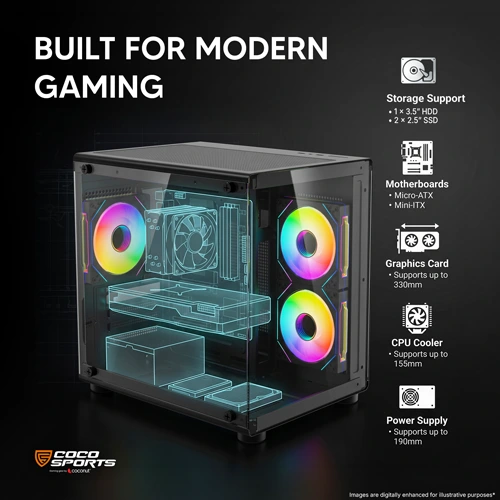 Coco Sports STARK Z15 ARGB M-ATX Mini Tower Case