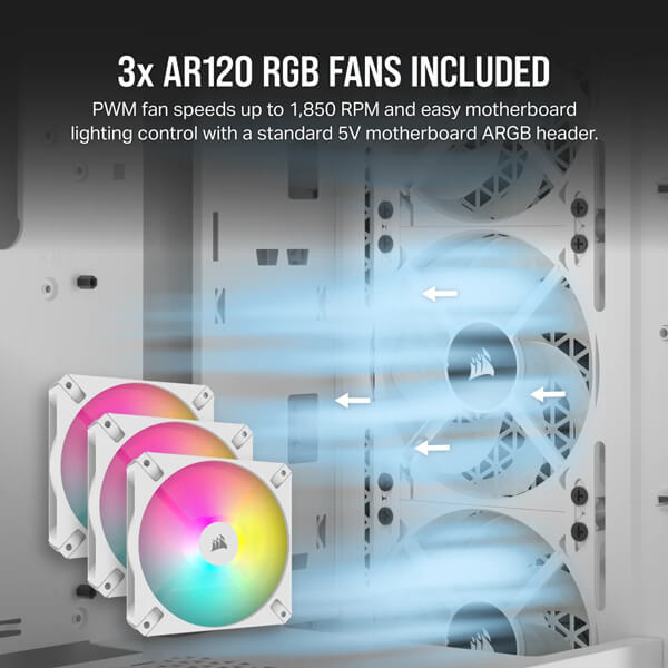 Corsair 3000D RGB Airflow White ATX Mid-Tower Case