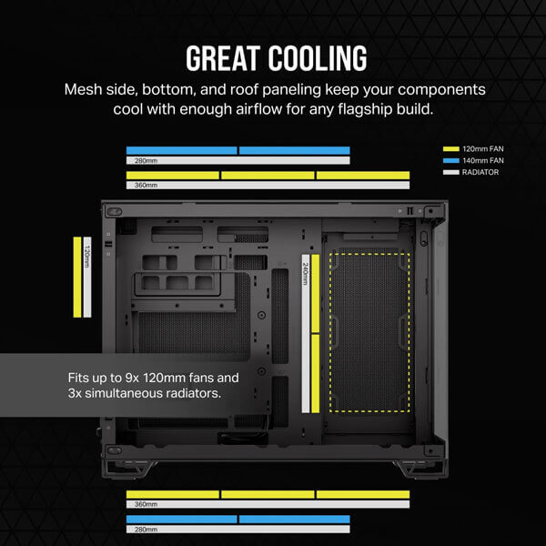 Corsair 2500X Airflow M-ATX Min Tower Case