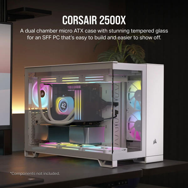 Corsair 2500X Airflow White M-ATX Mini Tower Case