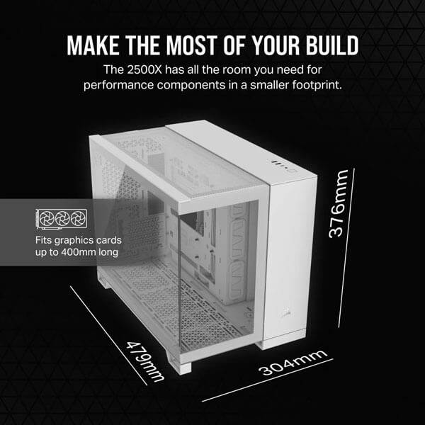 Corsair 2500X Airflow White M-ATX Mini Tower Case