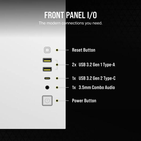 Corsair 2500X Airflow White M-ATX Mini Tower Case